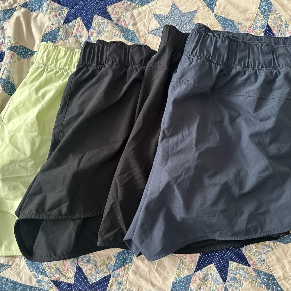 Old Navy Women's Athletic Shorts and one skort lot - Black, navy, Green